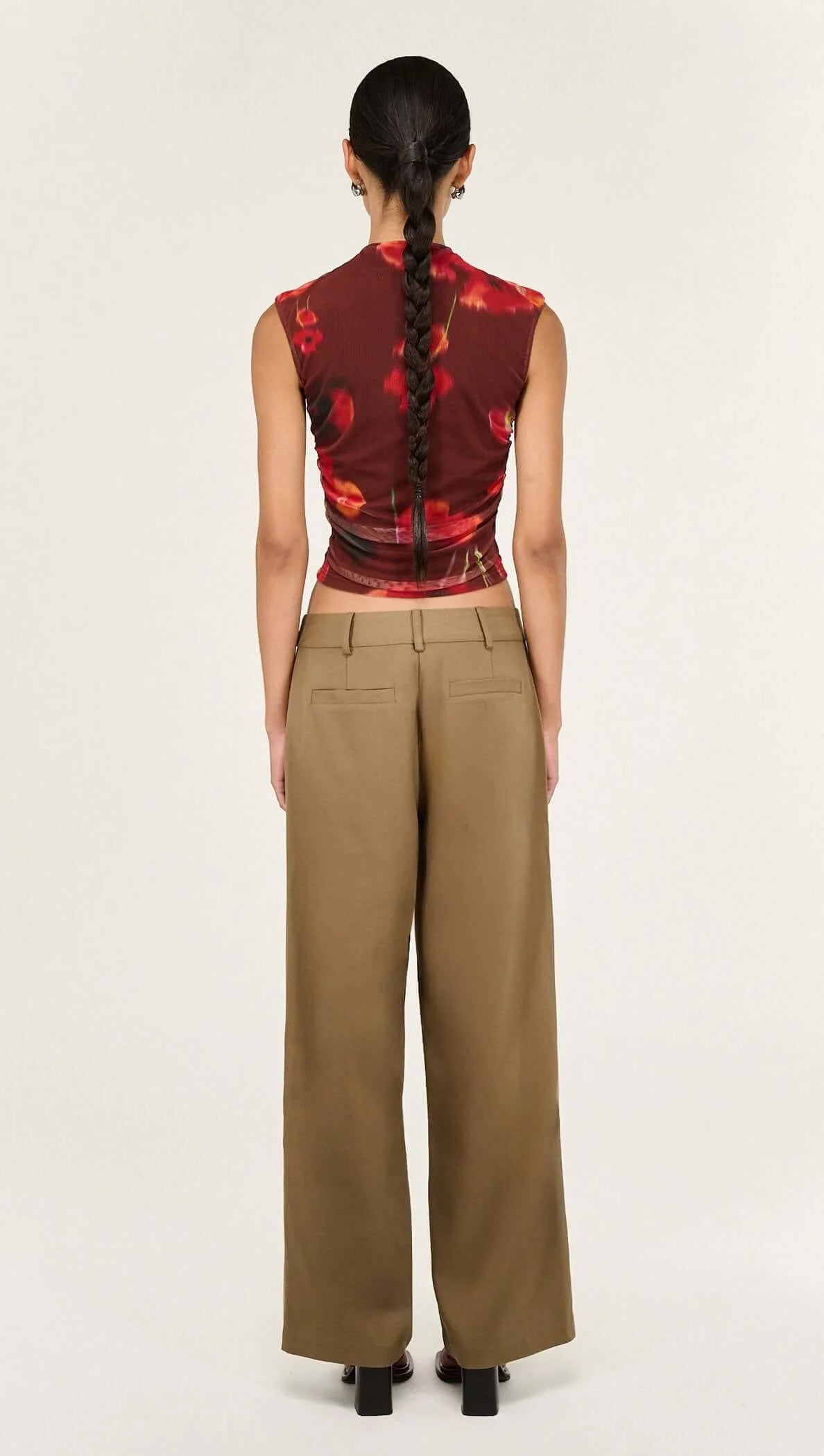 Staple The Label Vivi Mesh Top Chocolate Floral