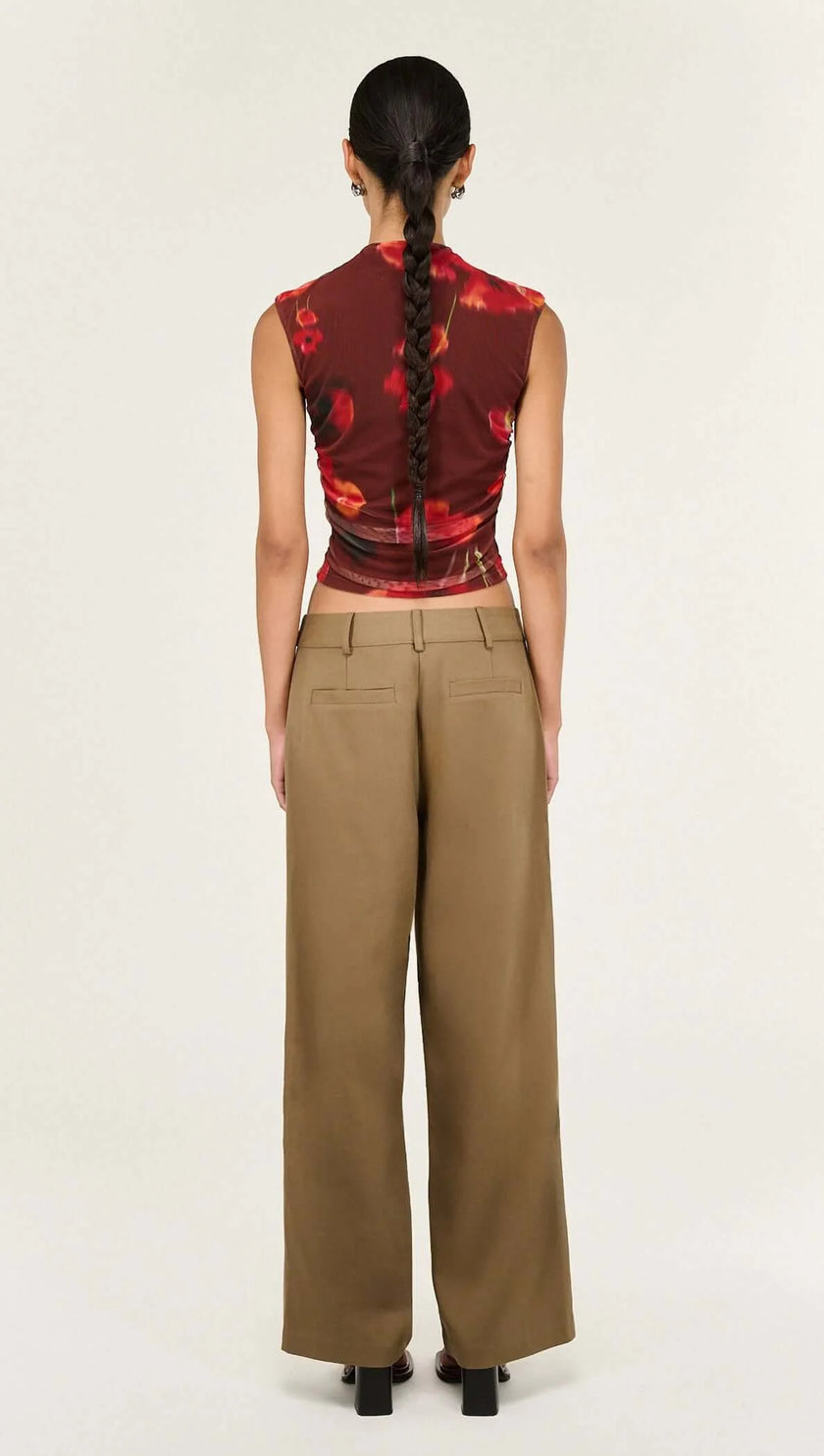 Staple The Label Vivi Mesh Top Chocolate Floral