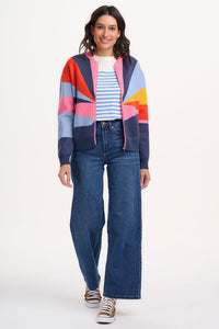 Sugarhill Brighton Solana Knitted Bomber Multi/Sunray
