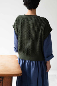 Lazybones Sunday Vest Moss