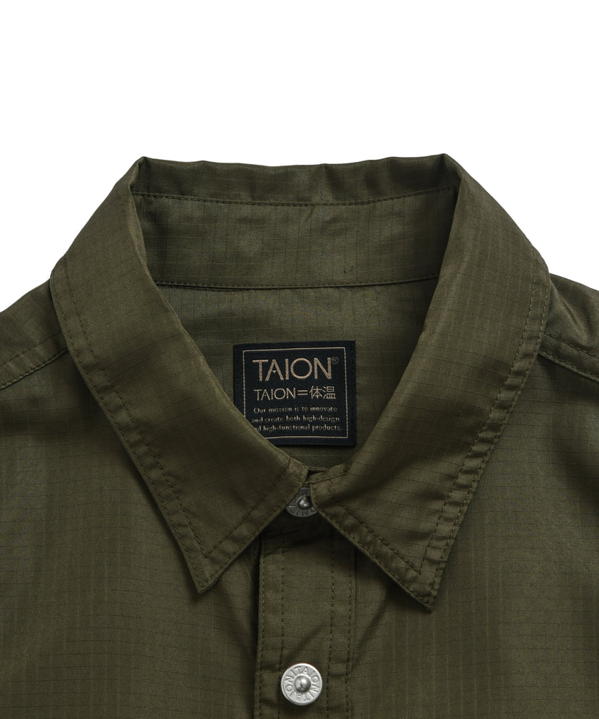 Taion Non-Down Military Adjust S/S Shirt D. Olive
