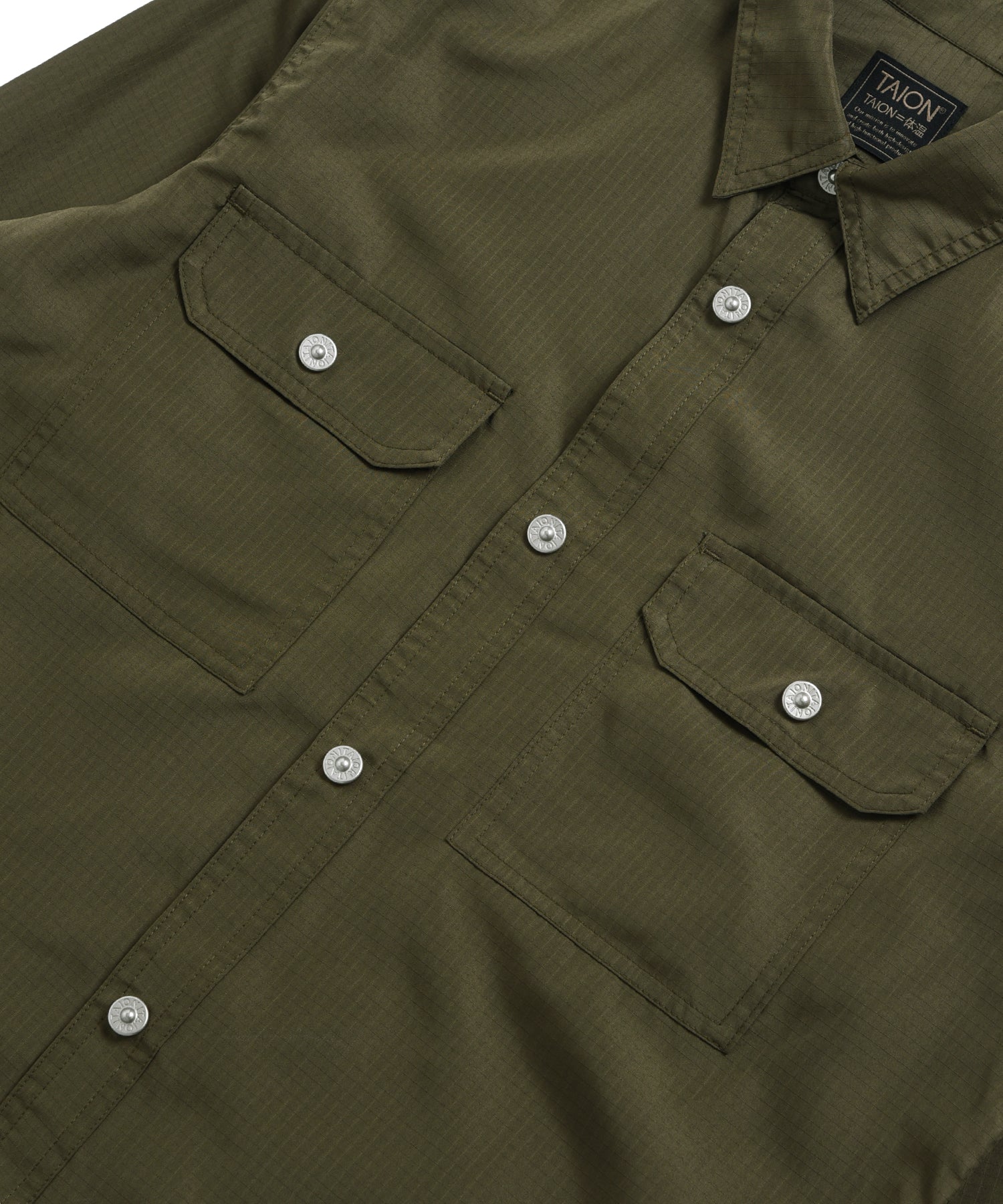 Taion Non-Down Military Adjust S/S Shirt D. Olive