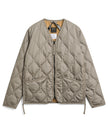 Taion Unisex Military Zip V-Neck Down Jacket Light Mocha