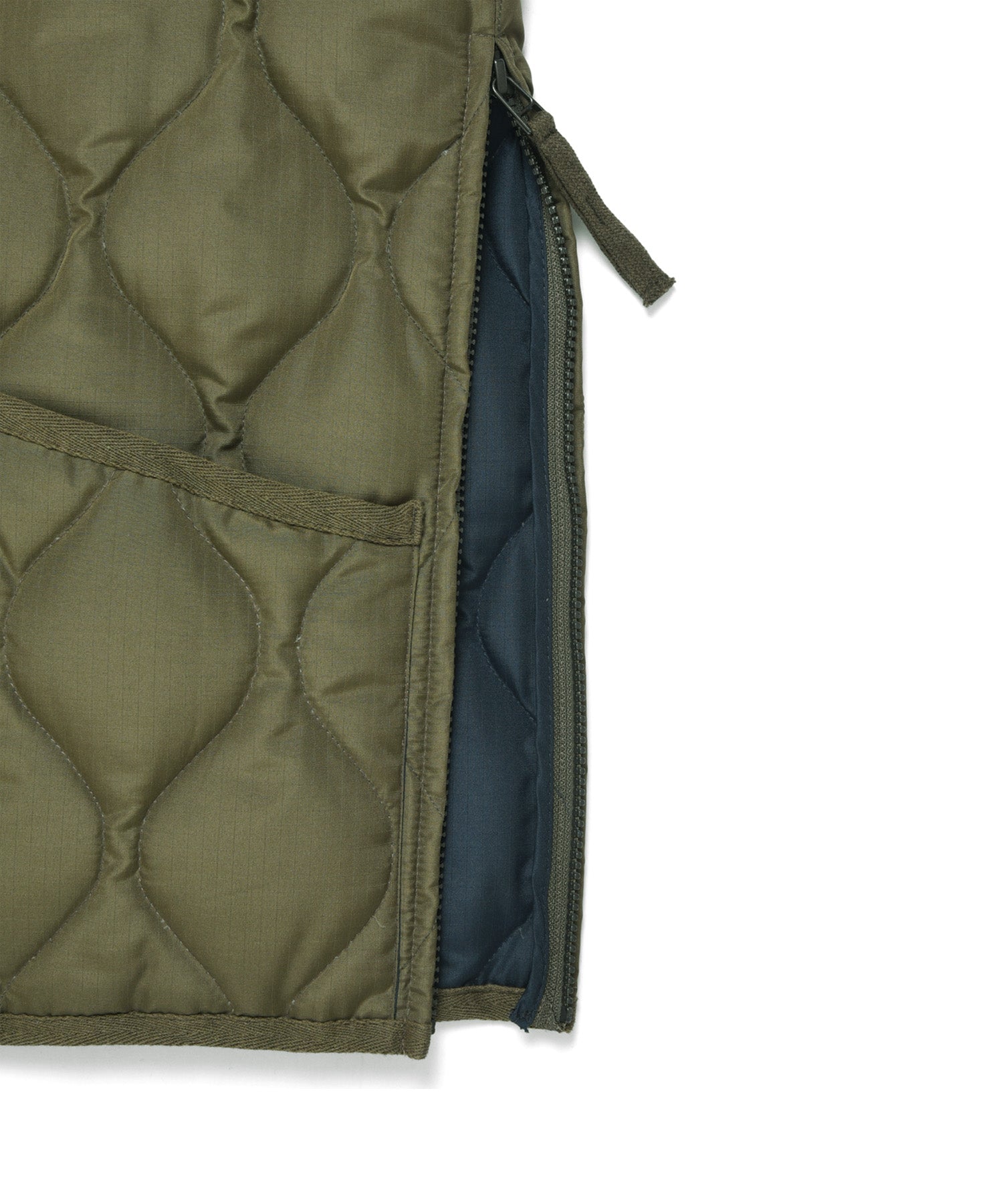 Taion Unisex Military Zip V-Neck Down Jacket Light Mocha
