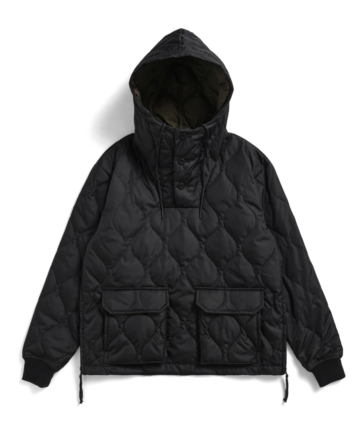 Taion Unisex Military Pullover Hoodie Black