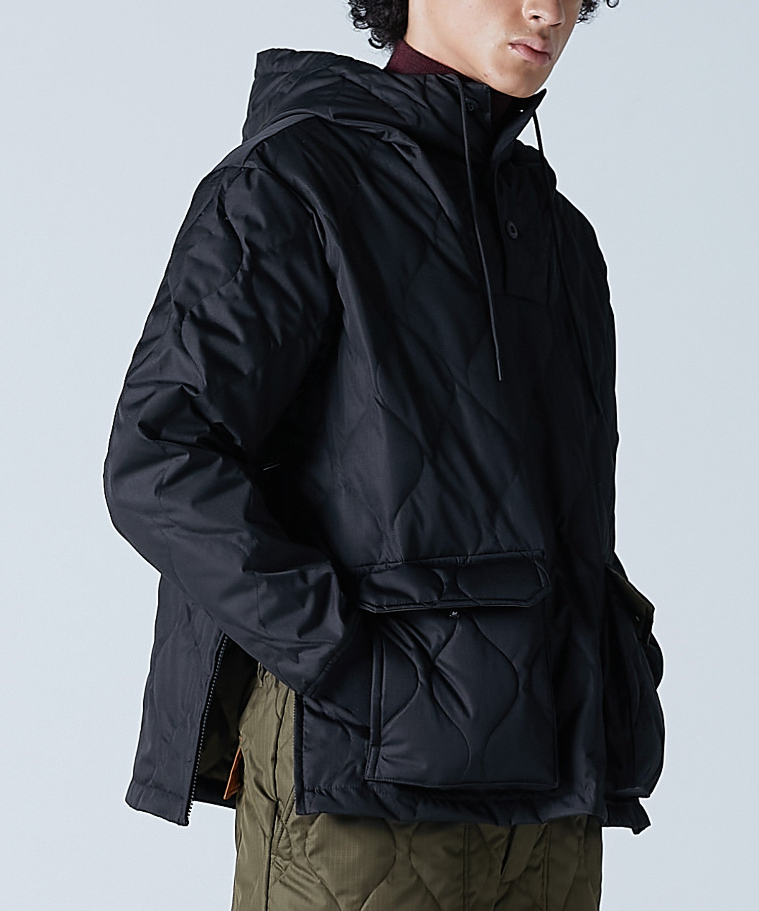 Taion Unisex Military Pullover Hoodie Black