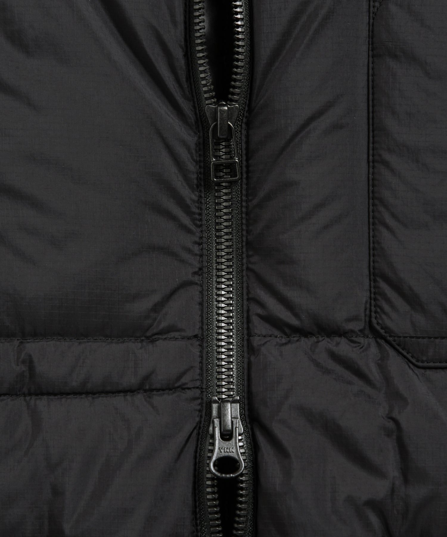 Taion Work W-Zip Rib Down Jacket D. Brown