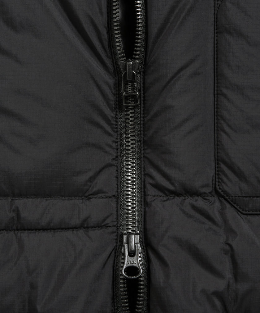Taion Work W-Zip Rib Down Jacket D. Brown