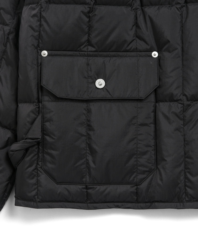 Taion Work W-Zip Rib Down Jacket D. Brown