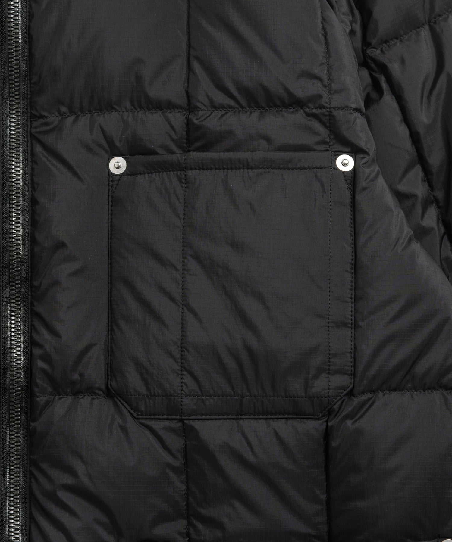 Taion Work W-Zip Rib Down Jacket D. Brown