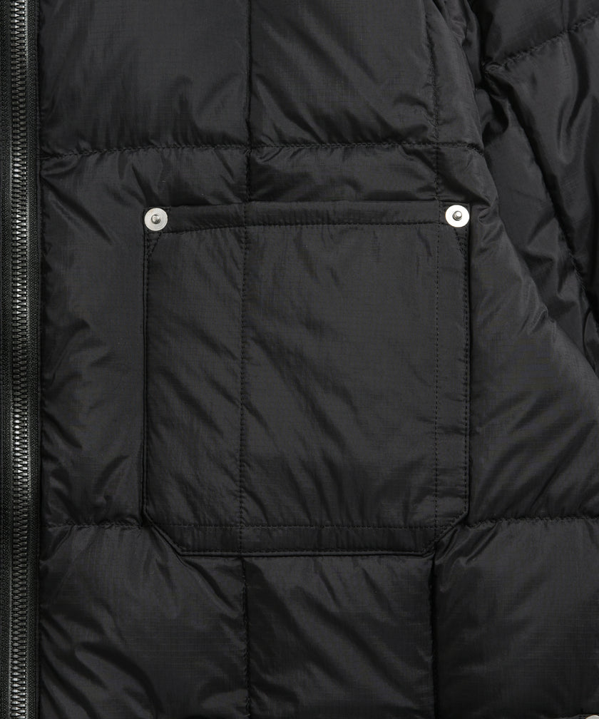 Taion Work W-Zip Rib Down Jacket D. Brown
