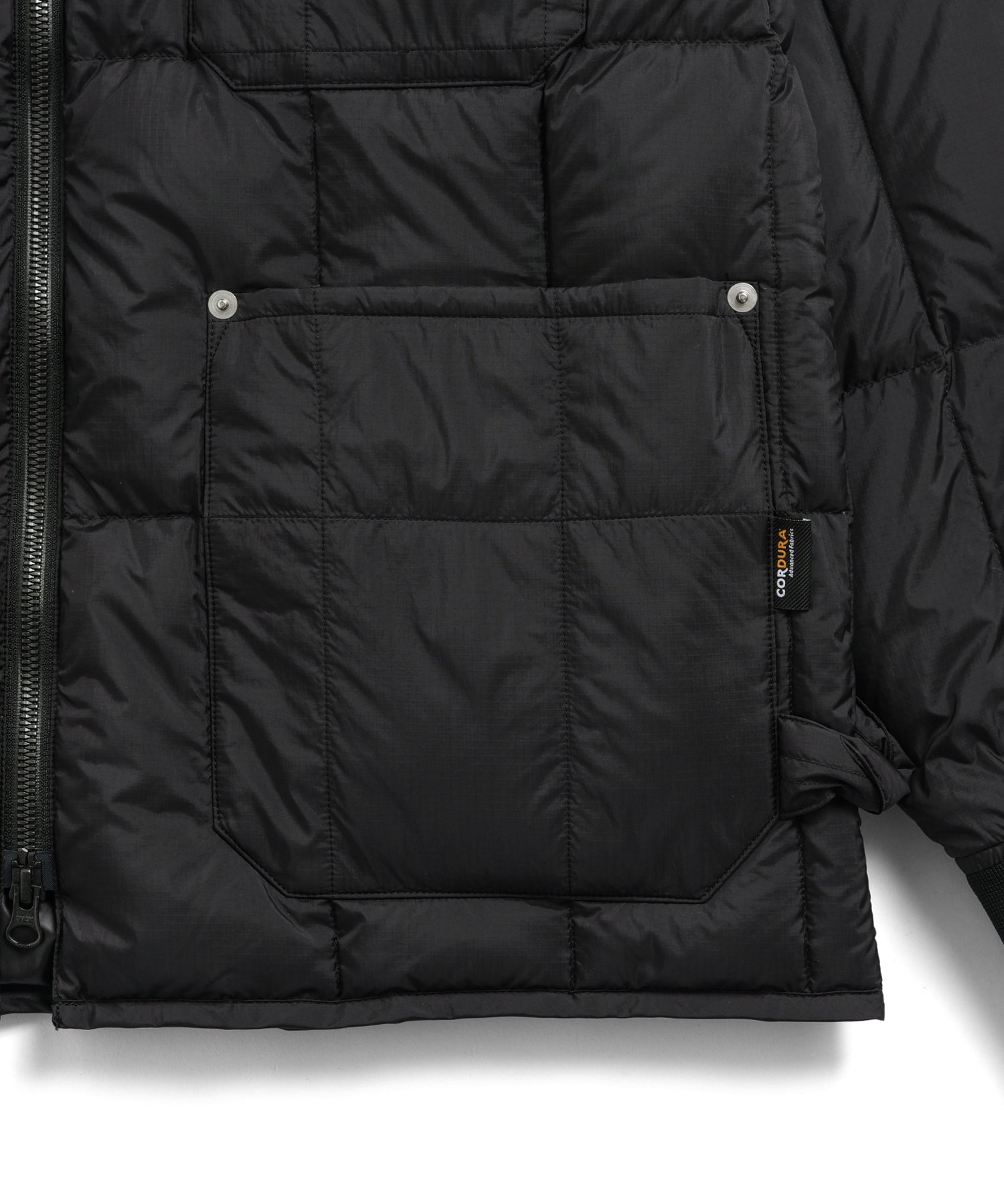 Taion Work W-Zip Rib Down Jacket D. Brown