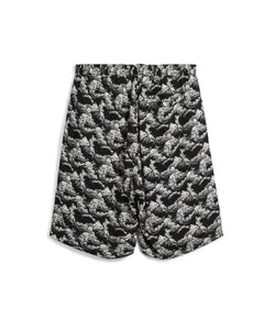 Taion Reversible Print Aloha Short Black X Japanese Wave