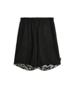 Taion Reversible Print Aloha Short Black X Japanese Wave