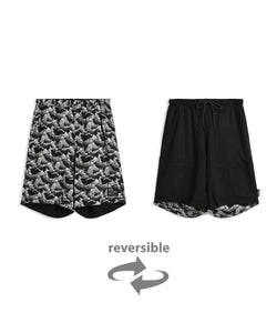 Taion Reversible Print Aloha Short Black X Japanese Wave