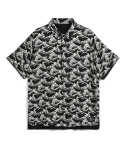 Taion Reversible Print Aloha Shirt Black X Japanese Wave