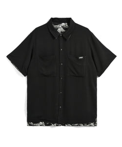 Taion Reversible Print Aloha Shirt Black X Japanese Wave