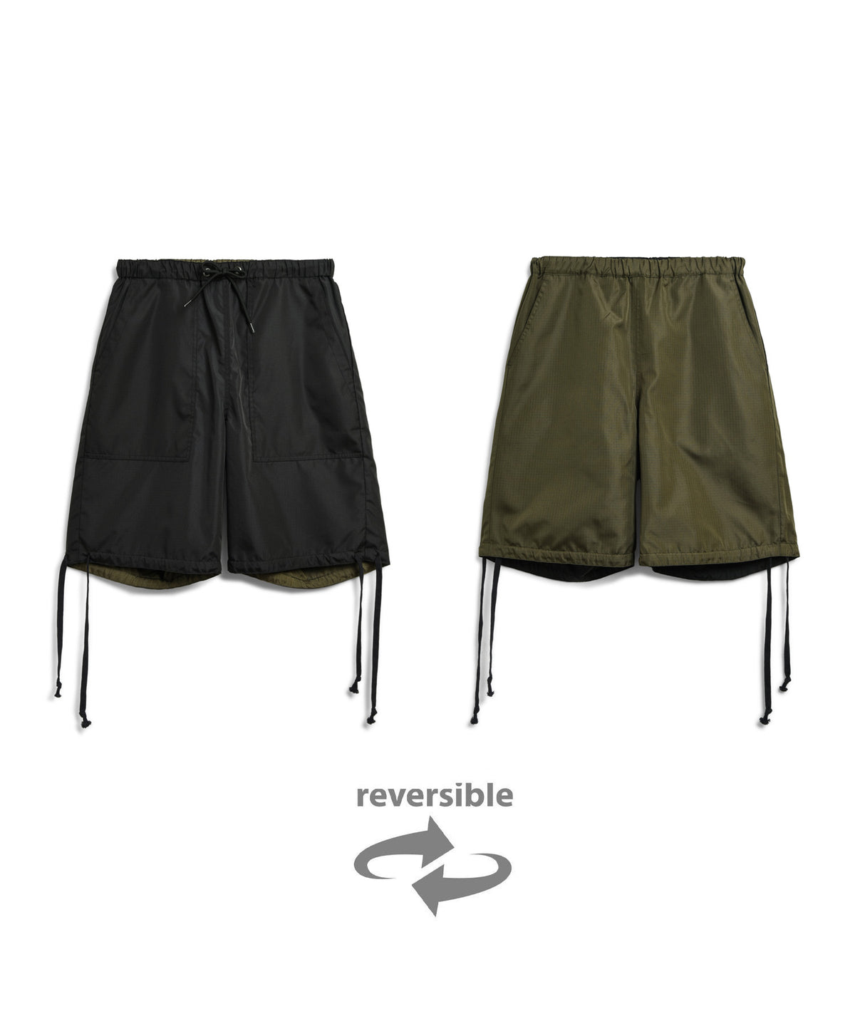 Taion Non-Down Military Reversible Short Black
