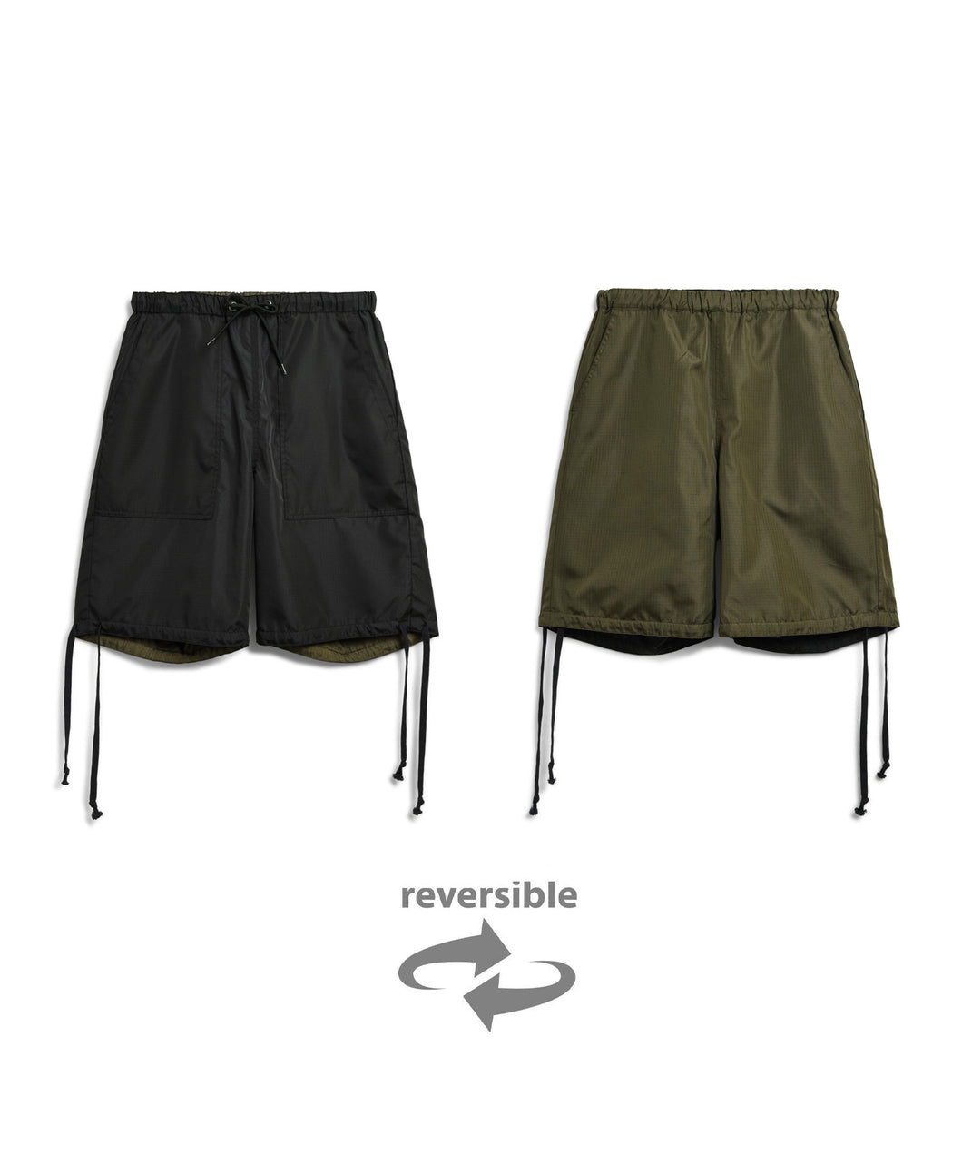 Taion Non-Down Military Reversible Short Black