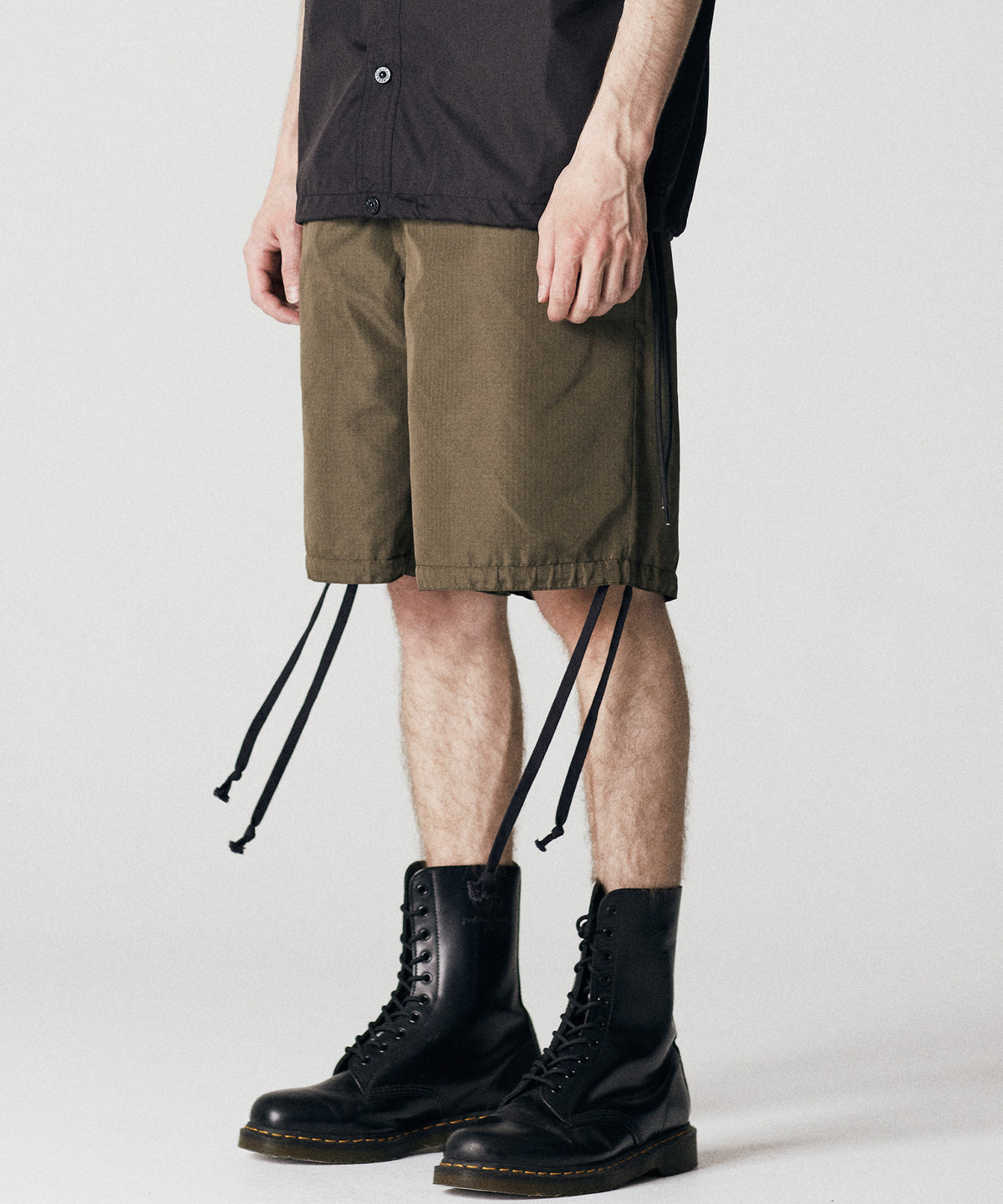 Taion Non-Down Military Reversible Short Black