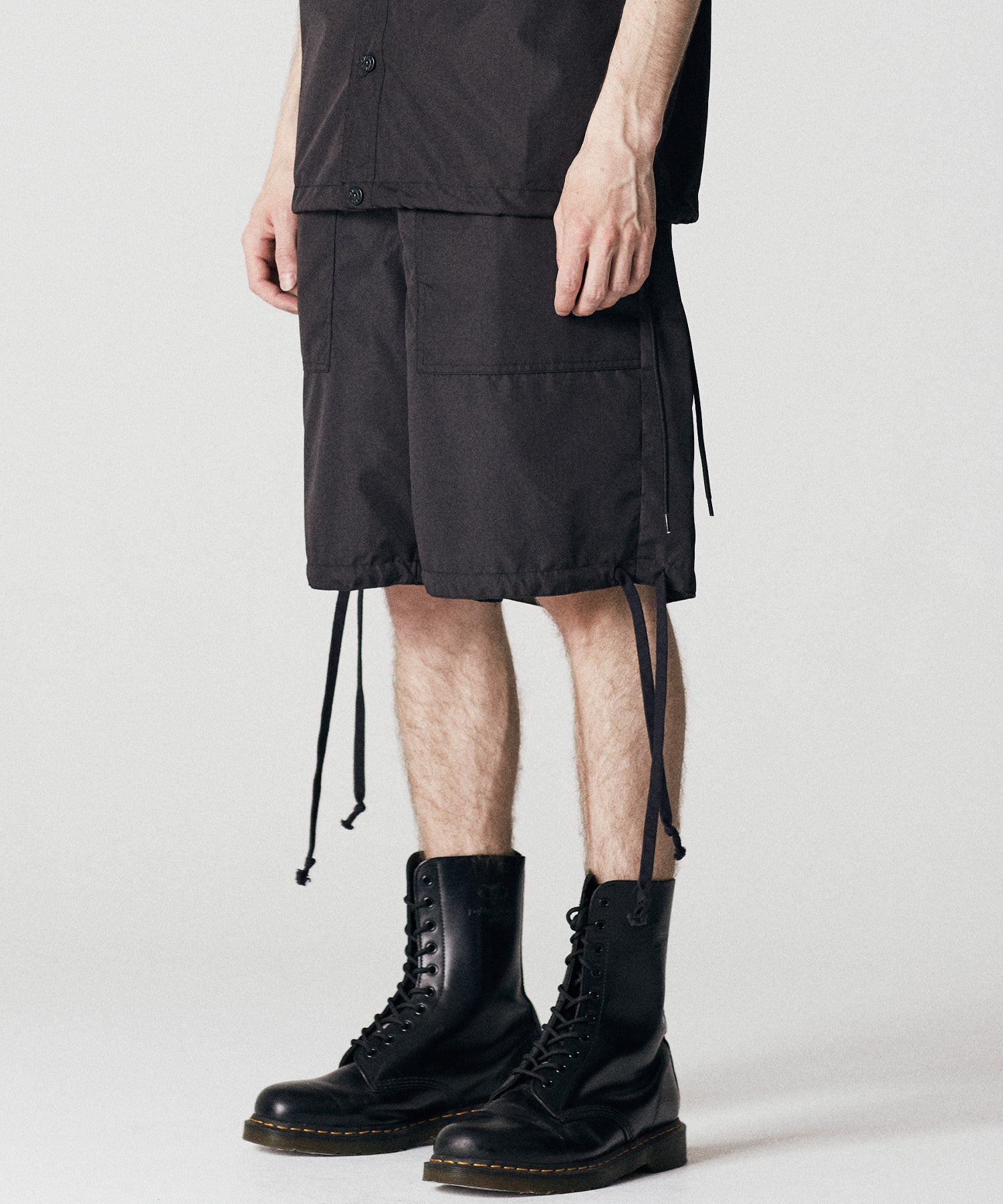 Taion Non-Down Military Reversible Short Black