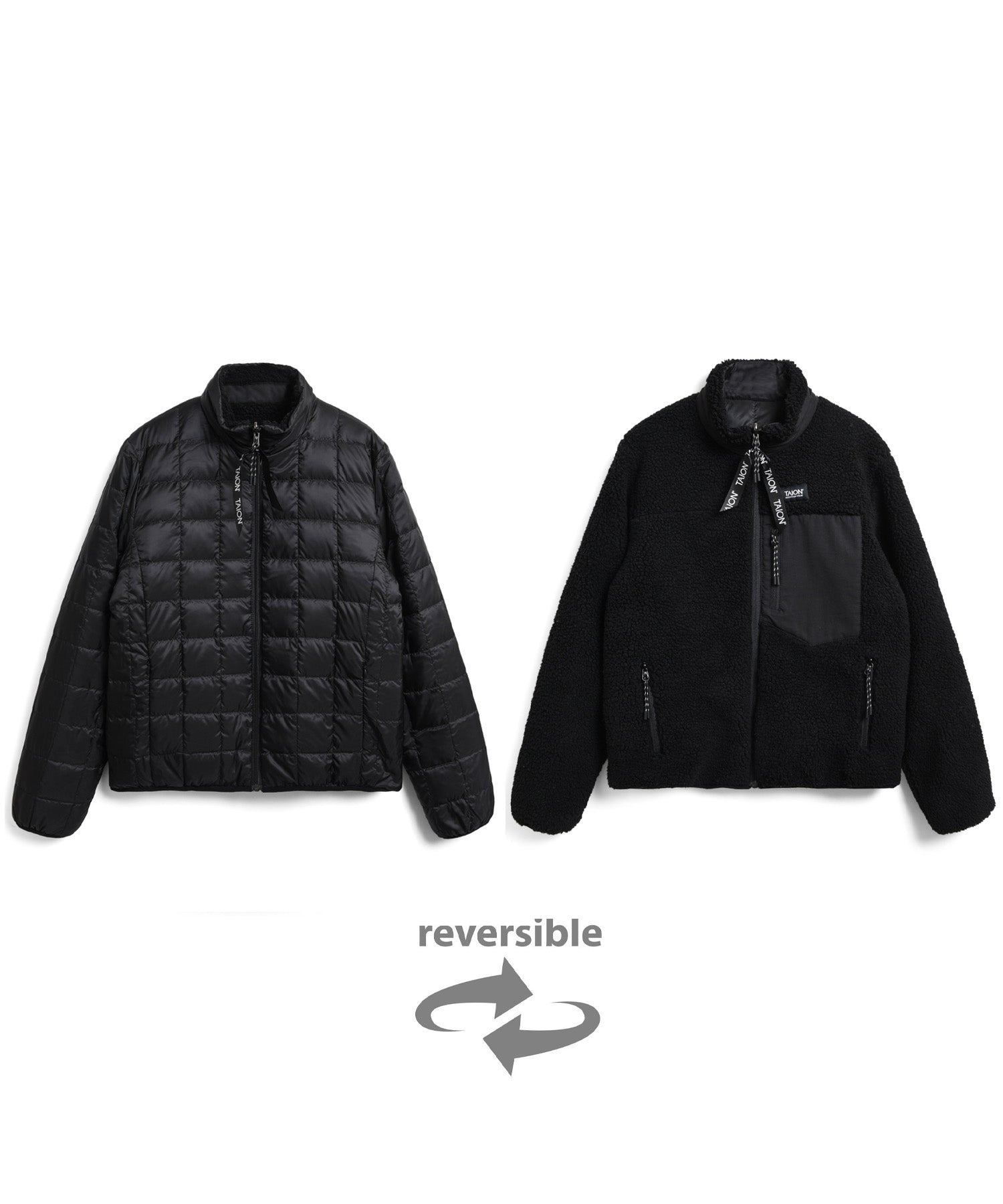 Taion Unisex Reversible Fleece Down Jacket