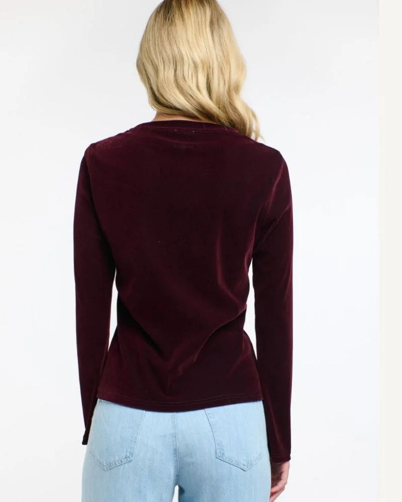 365 Days Velvet Underground Top Burgundy