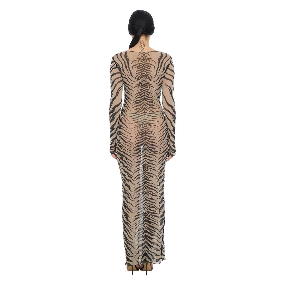 The Esoteric World Neci Maxi Dress Tiger Ballpen Nude