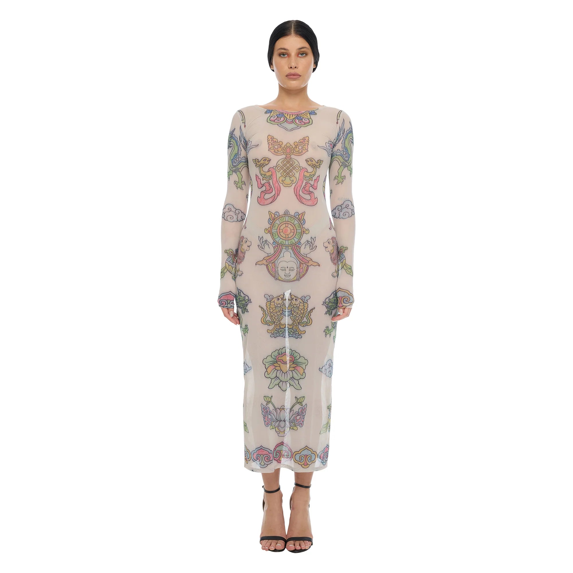 The Esoteric World Neci Maxi Dress Crayon Digital