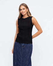 Load image into Gallery viewer, White Closet TF9467 Knit Top Black
