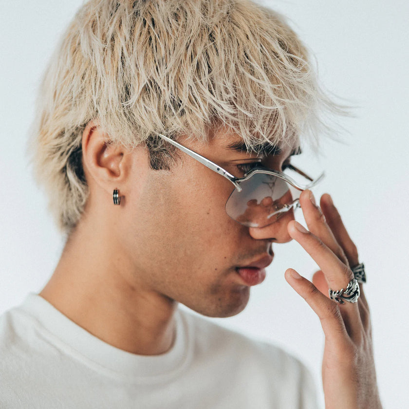 ROC Eyewear Oneness Sunglasses Silver Clear Mirror