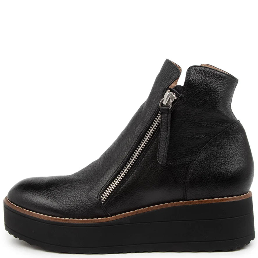 Top End Nene Zip Side Boots Black/Black Leather