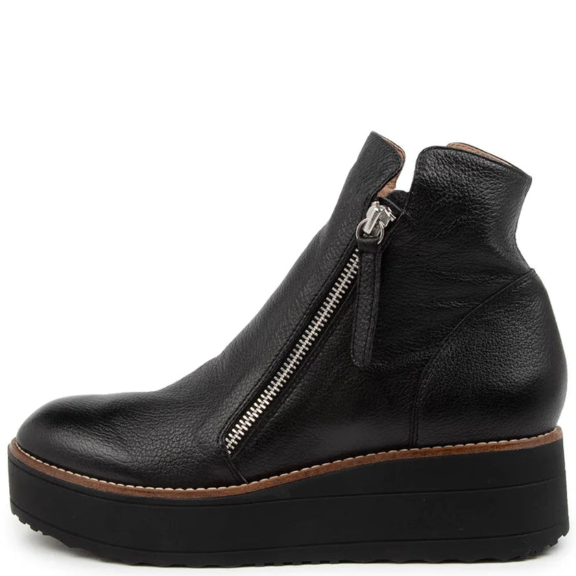 Top End Nene Zip Side Boots Black/Black Leather