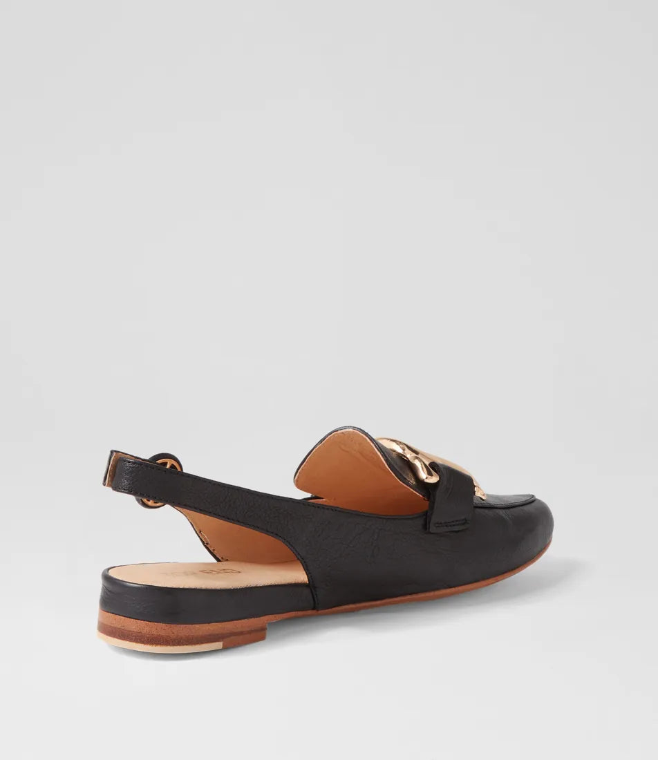 Top End Favilla Black Leather