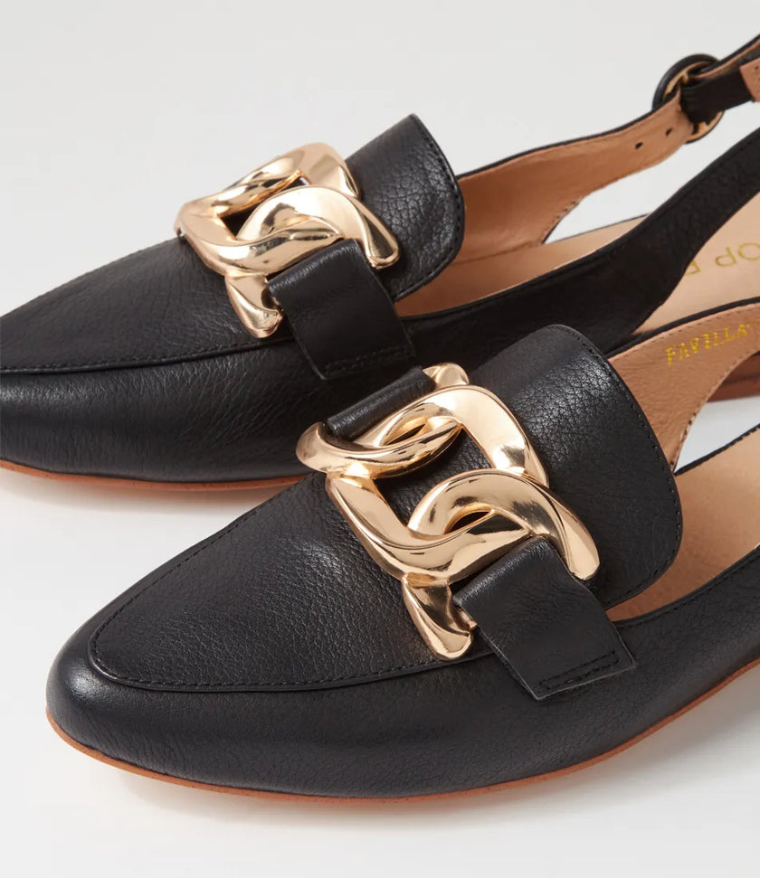 Top End Favilla Black Leather
