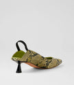 Top End Vini Slingback Kitten Heels Citrus Snake Leather