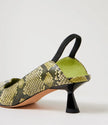 Top End Vini Slingback Kitten Heels Citrus Snake Leather