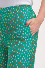 Load image into Gallery viewer, Sugarhill Brighton Patsy Palazzo Pants Green/ Rainbow Pebbles
