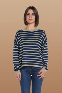 Traffic People Ava Jumper Blue Stripe