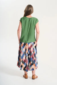 Olga De Polga Tessera Pleated Skirt Blush