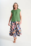 Olga De Polga Tessera Pleated Skirt Blush
