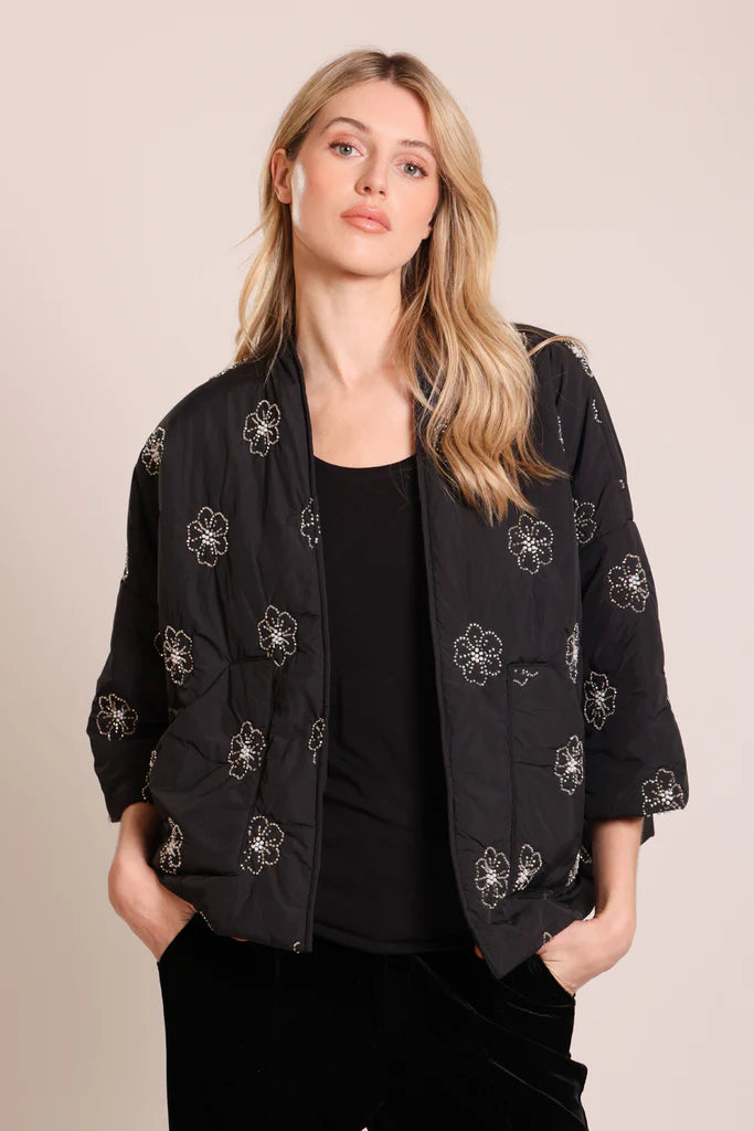 Traffic People This Old Thing Shrug Jacket Black
