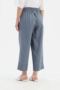 Tirelli Cropped Wide Leg Pant Denim Blue