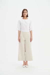 Tirelli Cropped Wide Leg Pant Neutral