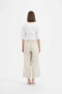 Tirelli Cropped Wide Leg Pant Neutral