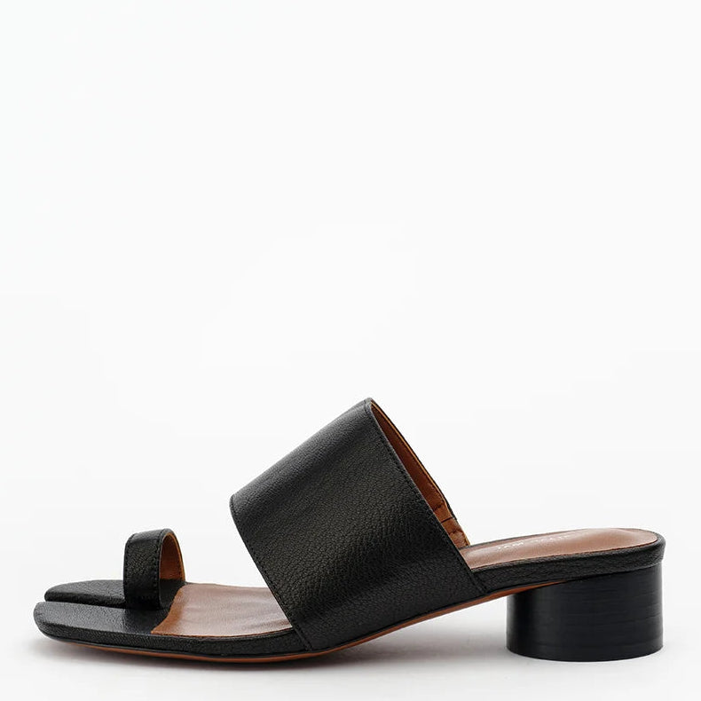 Alias Mae Toni Tabi Sandals Black Tumble Leather