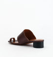 Alias Mae Toni Tabi Sandals Choc Tumble Leather
