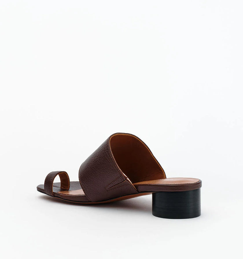 Alias Mae Toni Tabi Sandals Choc Tumble Leather