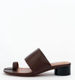 Alias Mae Toni Tabi Sandals Choc Tumble Leather