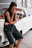 M. A. Dainty Trucker Pant Washed Black